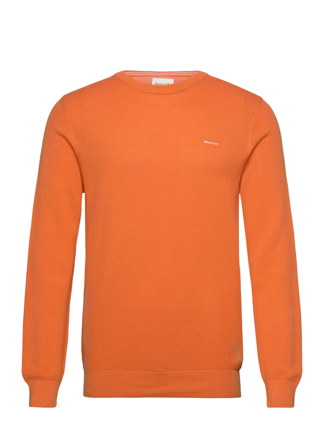 Cotton Pique C-Neck Orange GANT