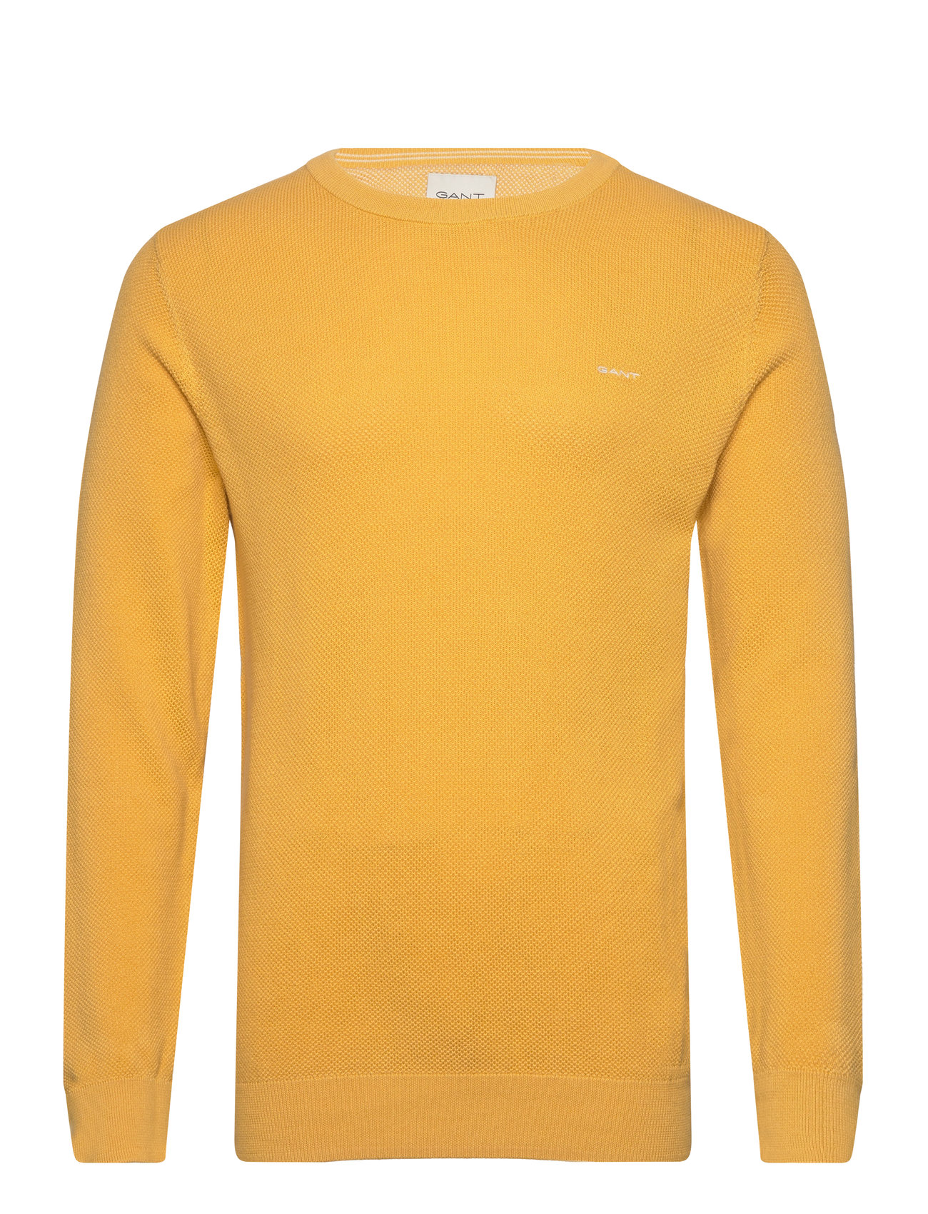 Cotton Pique C-Neck Yellow GANT 133140
