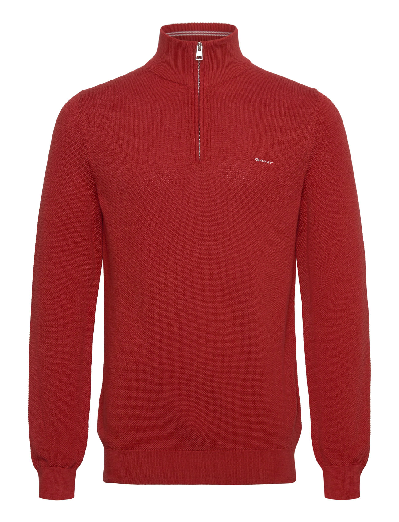 Cotton Pique Half Zip Red GANT