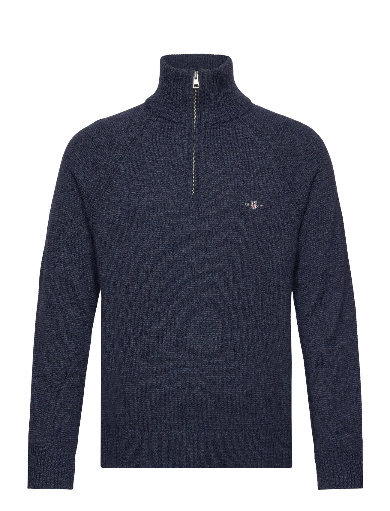 Bicolored Raglan H-Zip Tops Knitwear Half Zip Jumpers Navy GANT