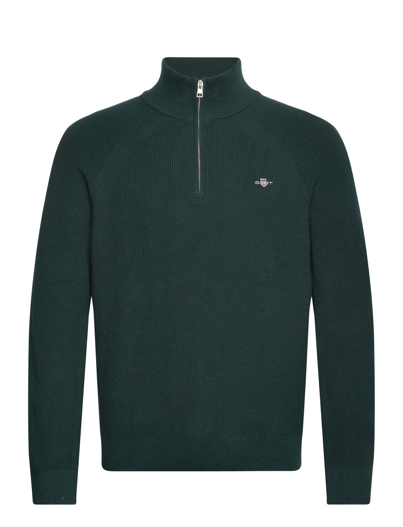 Cotton Wool Rib Half Zip Green GANT