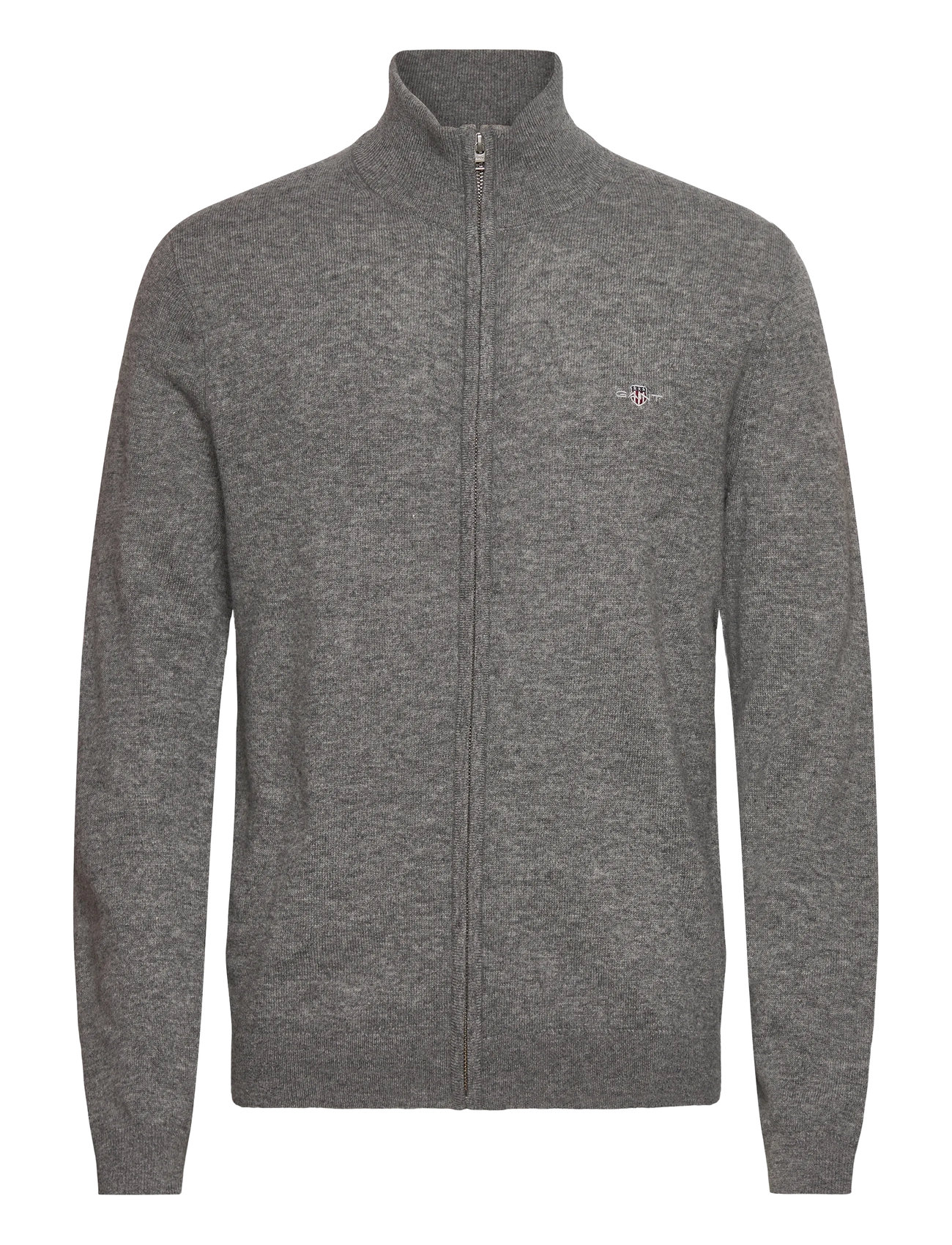 GANT Extrafine Lammwolle Zip Cardigan Grau - XXXL - Herren