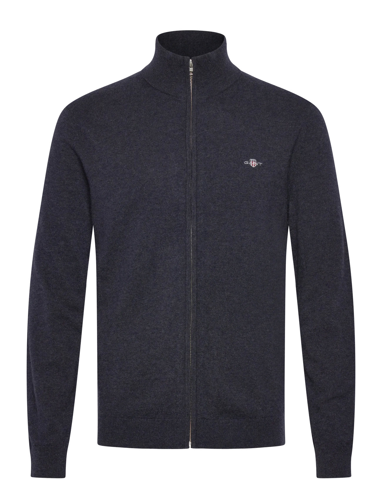 GANT Extrafine Lammwolle Zip Cardigan Navy - S - Herren