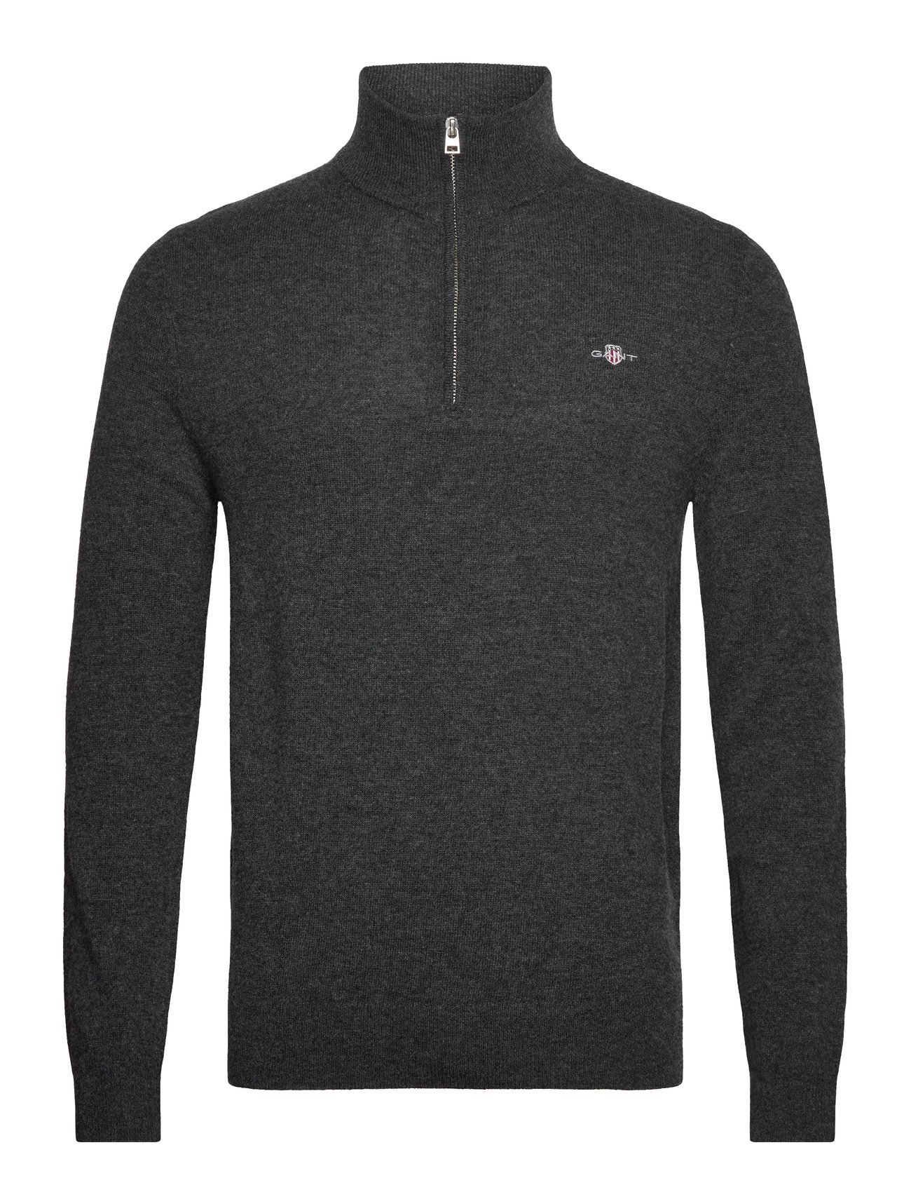 Extrafine Lambswool Half Zip Grey GANT