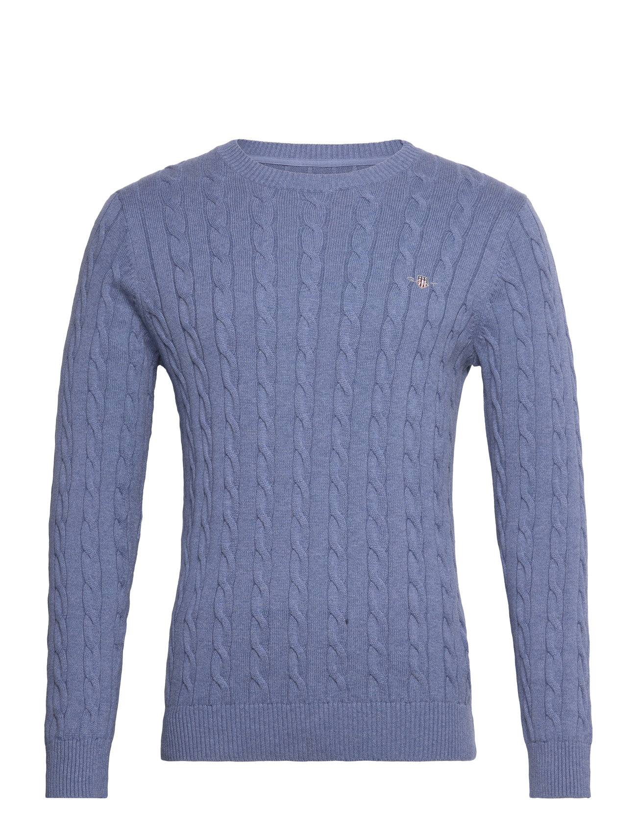 GANT Cotton Cable C-Neck Blå