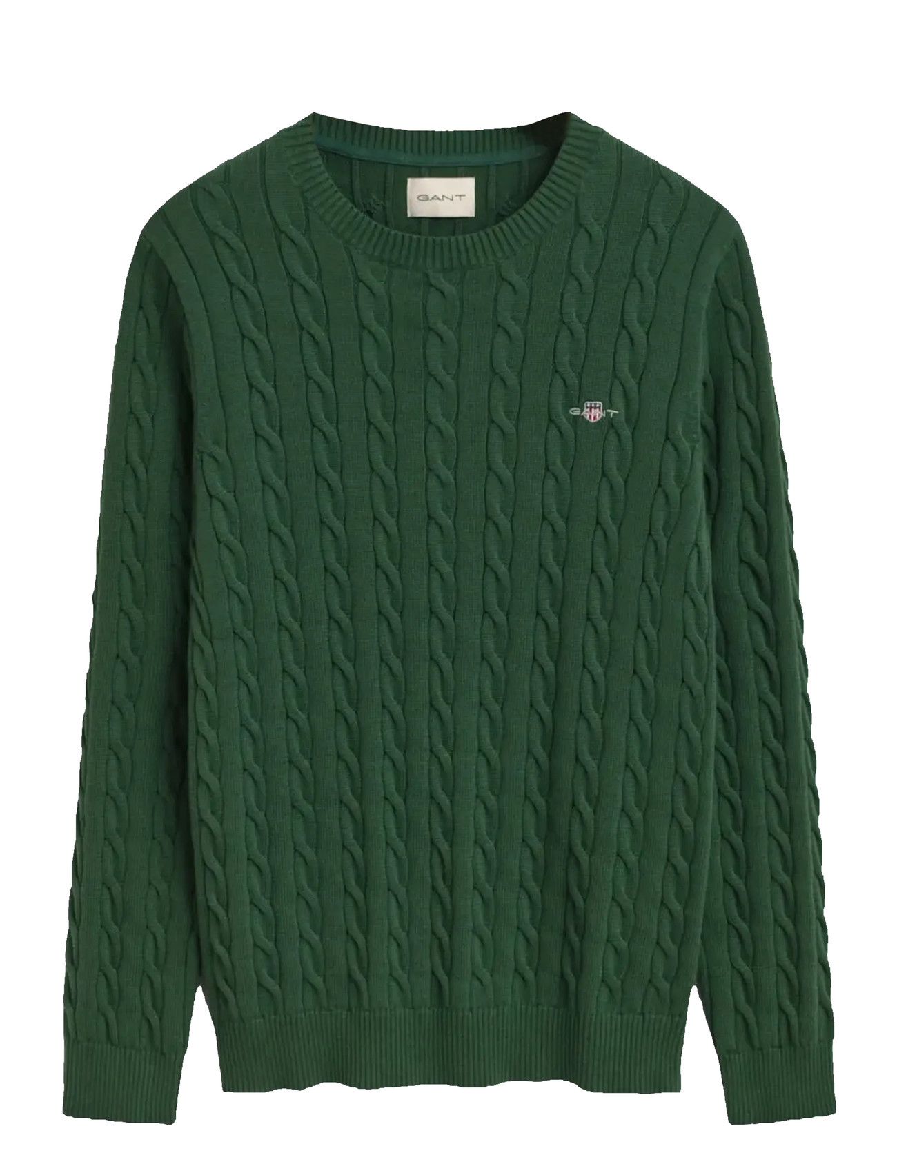 GANT Baumwolle Cable C-Neck Grün - XXXL - Herren