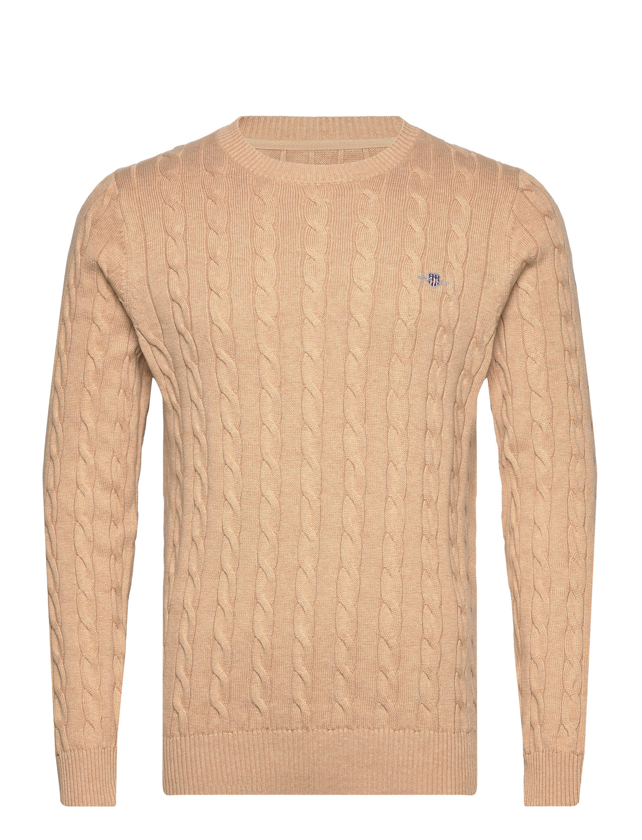 GANT Baumwolle Cable C-Neck Beige - XXL - Herren