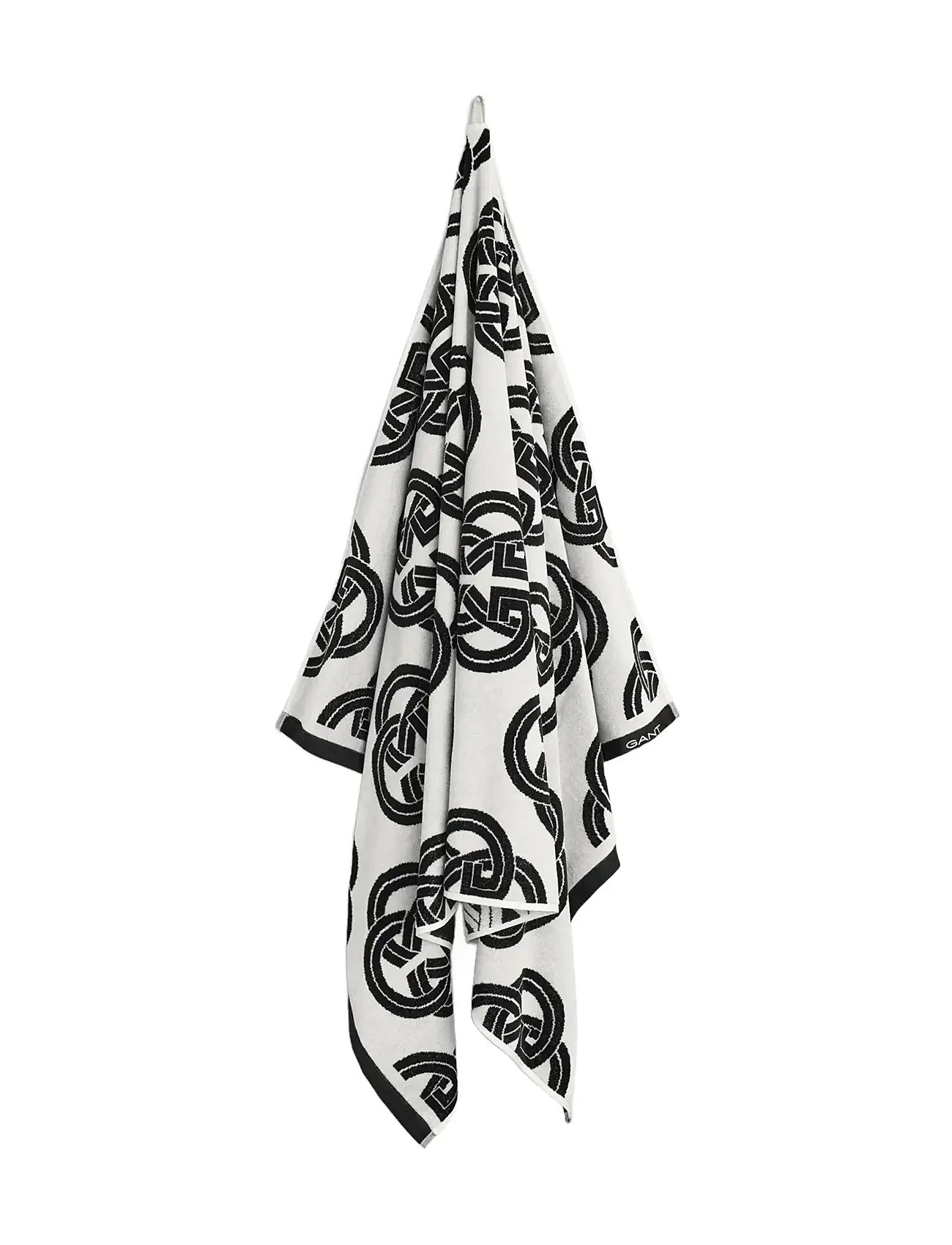 GANT Monogram Print Beach Towel Grå