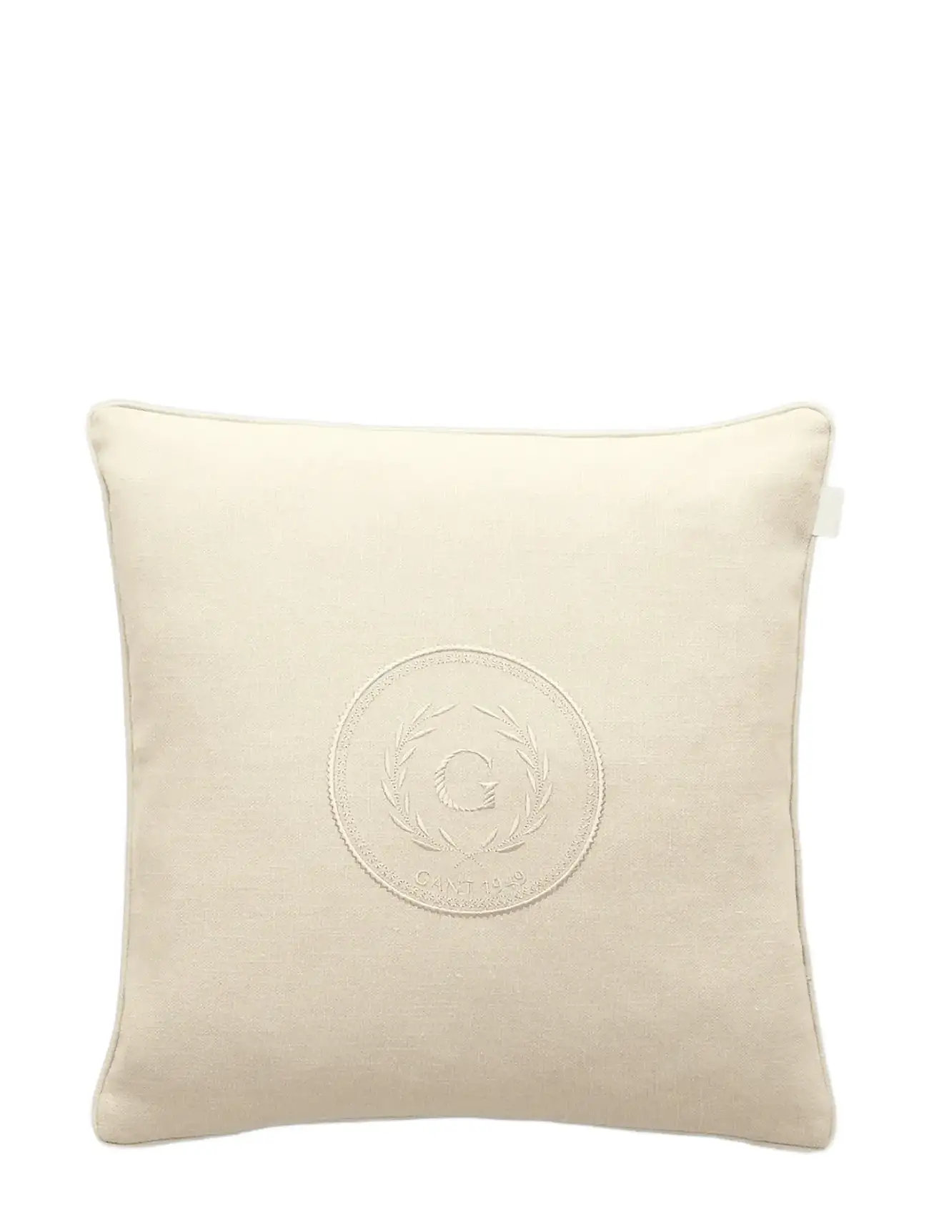 GANT Tonal Crest Cushion, 50X50, Beige, Puder & Tæpper > Puder, Unisex
