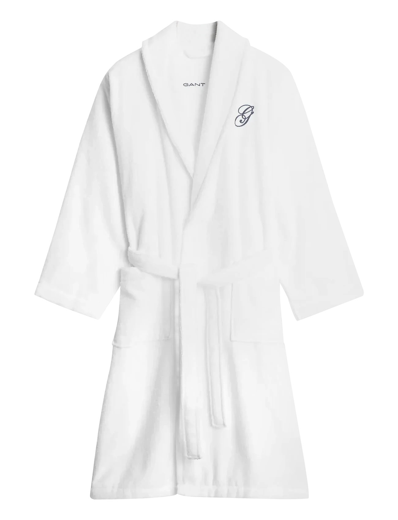 GANT Embroidery Robe, XXL, White, Tekstiler Til Badeværelset > Badekåber, Unisex