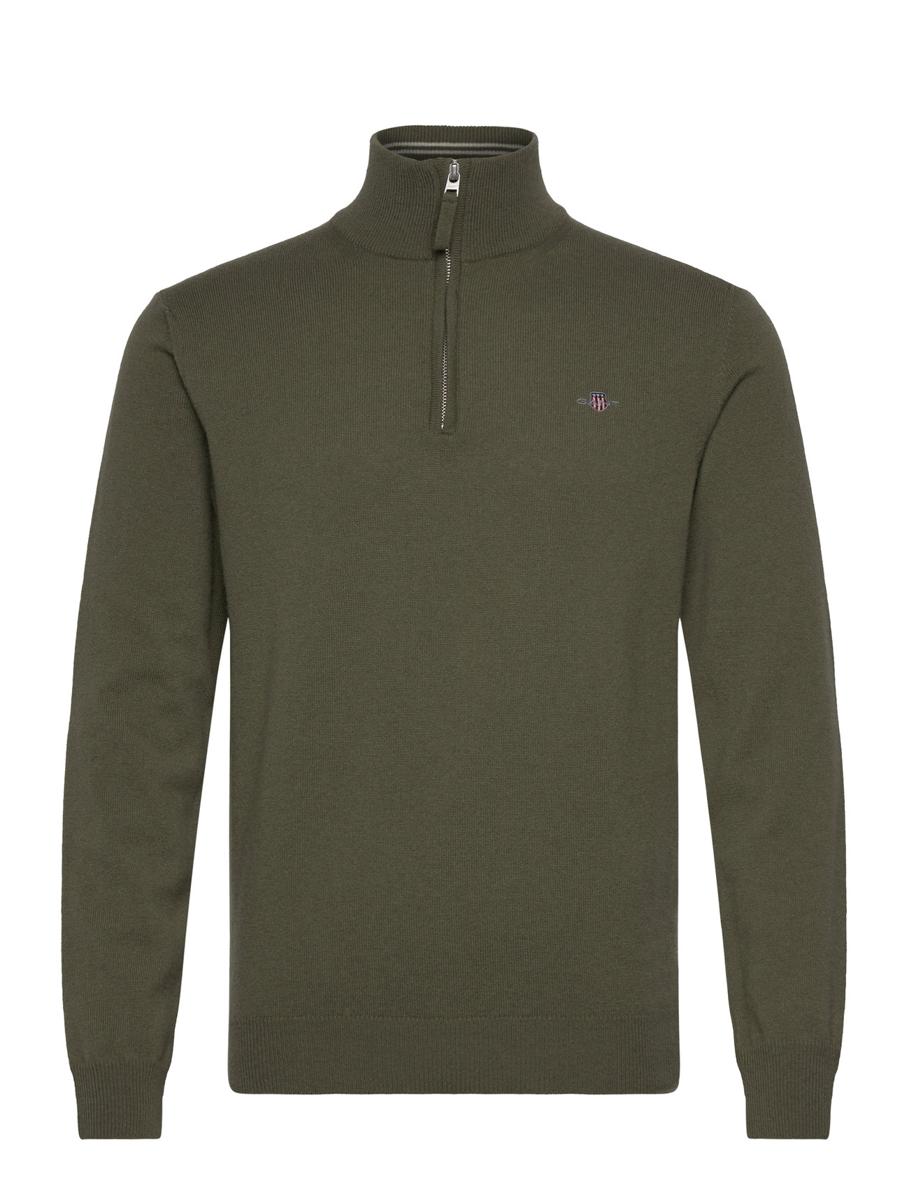 Superfine Lambswool Half Zip Green GANT