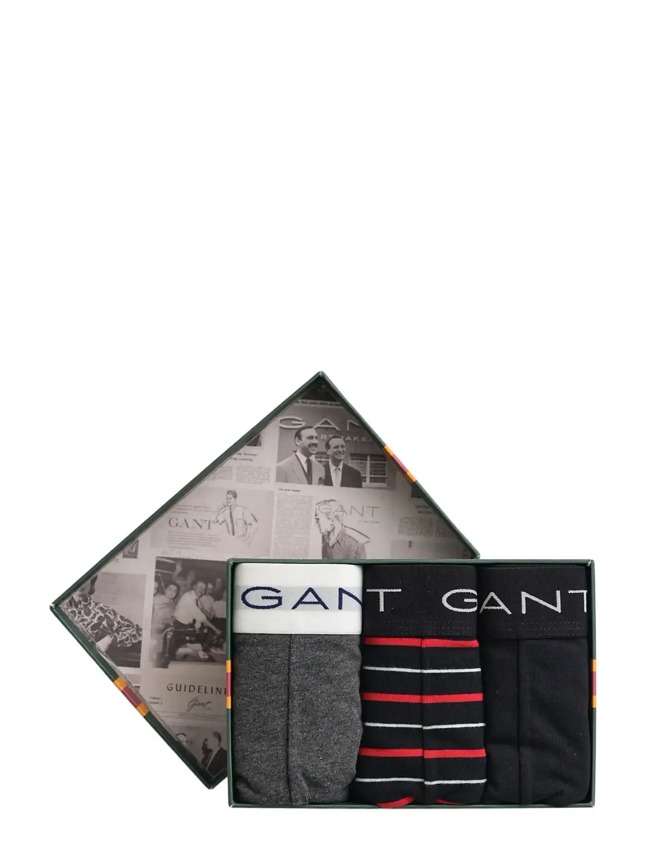 GANT Gestreift Trunk 3-Pack Gift Box Schwarz - S - Herren