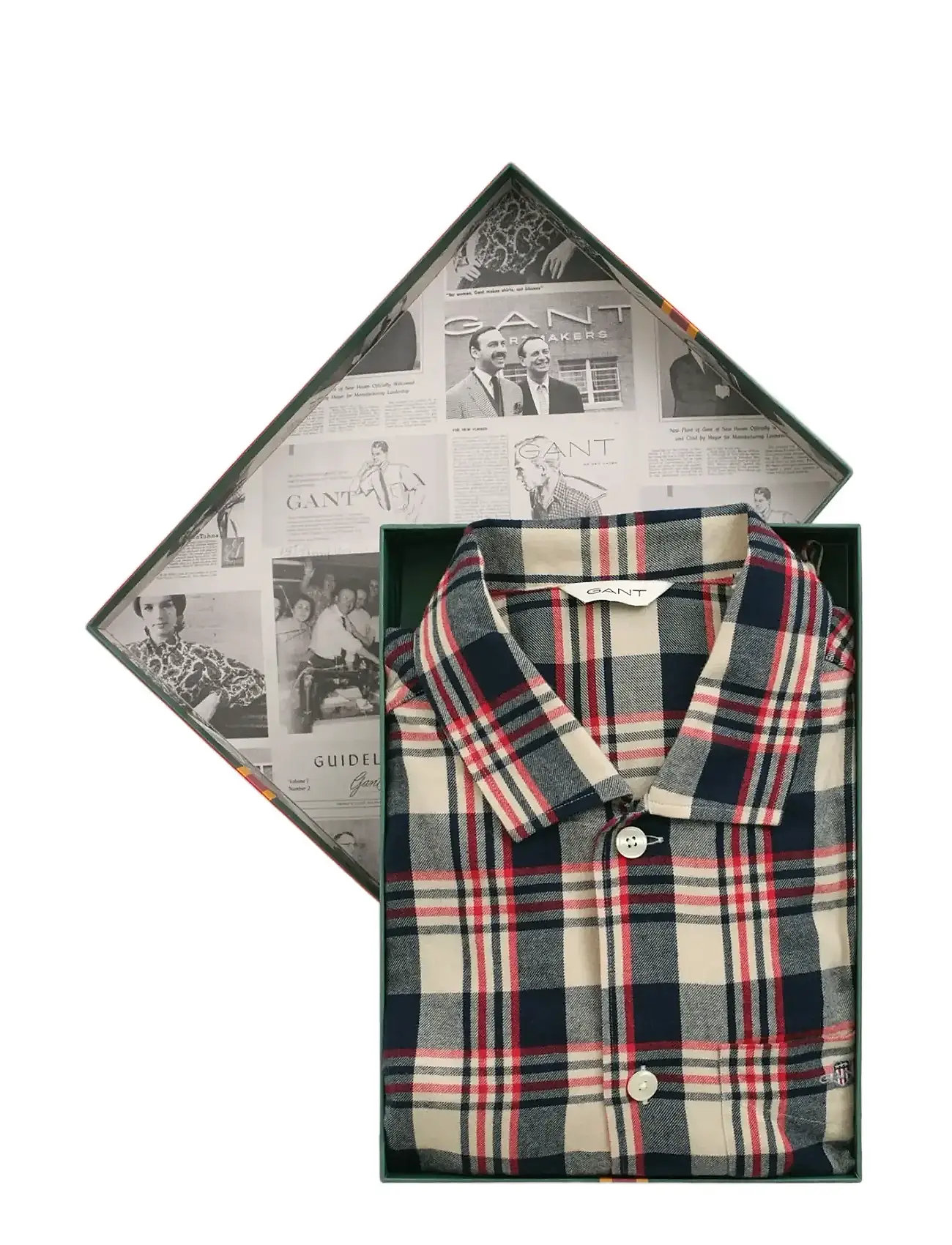 GANT Flannel Check Pajama Set Gift Box Patterned - S - Herren