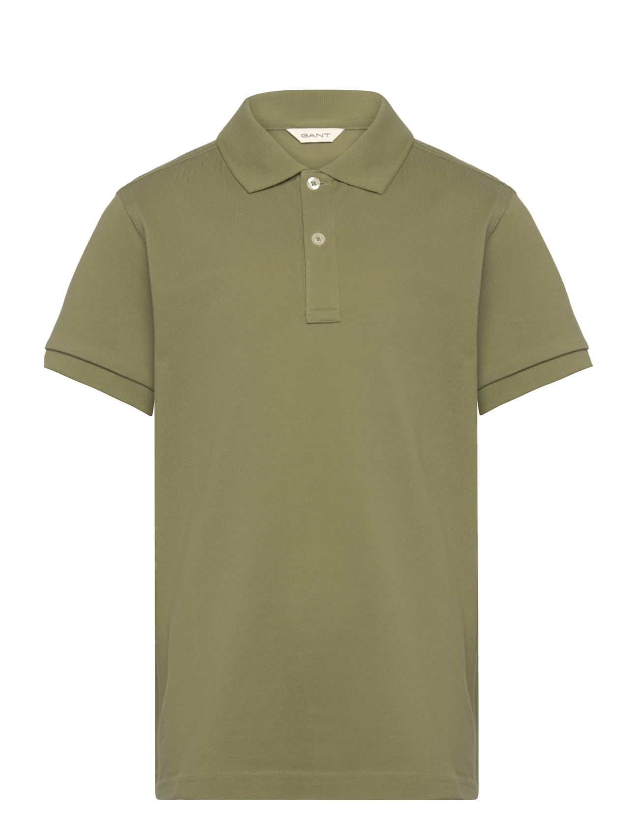 GANT Shield Ss Pique, 176, Khaki green, Poloshirts > Poloshirts Med Korte Ærmer, Børn