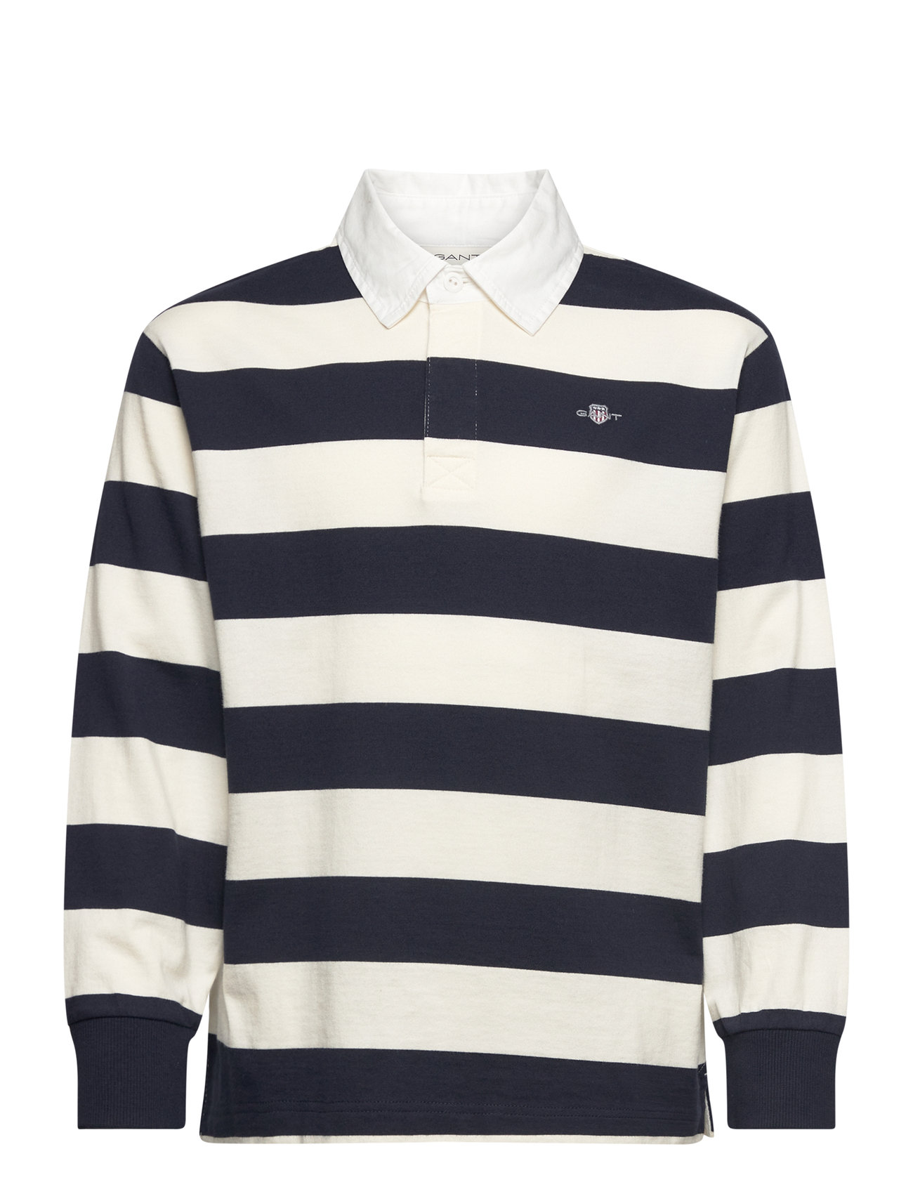 Striped Shield Rugger Tops T-shirts Polo Shirts Long-sleeved Polo Shirts Multi/patterned GANT