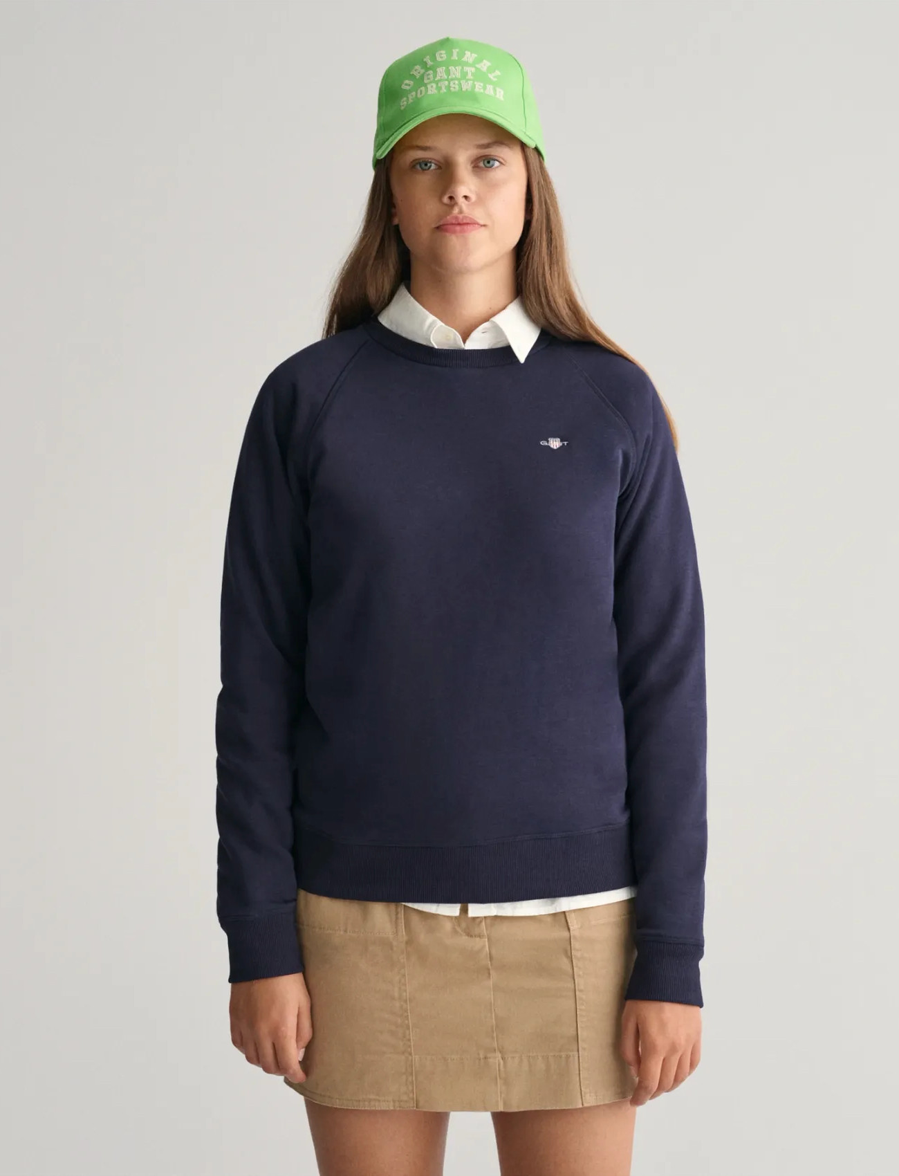 GANT Shield C-Neck, 134-140, Navy, Sweatshirts & Hættetrøjer > Sweatshirts, Børn