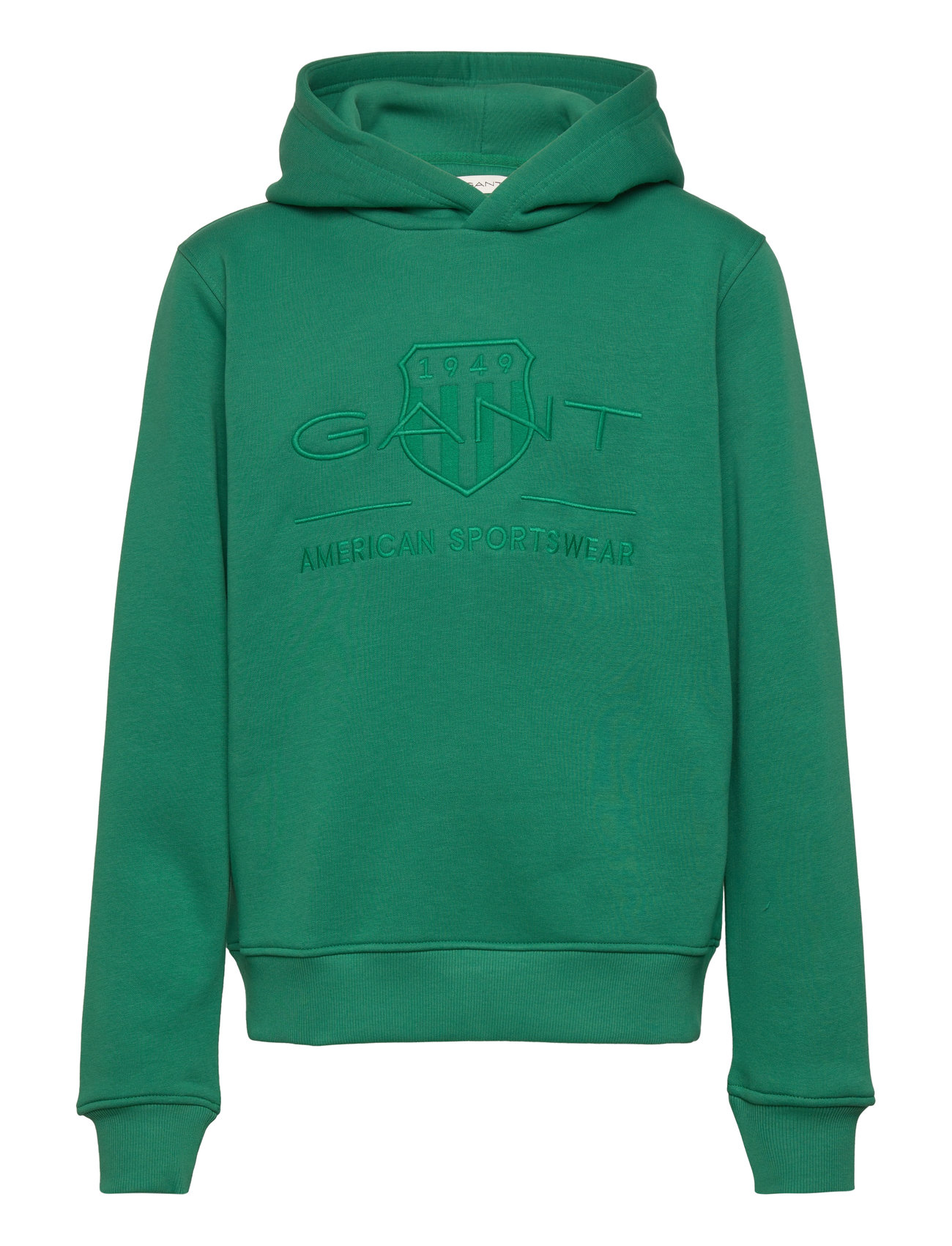 Tonal Shield Hoodie Green GANT