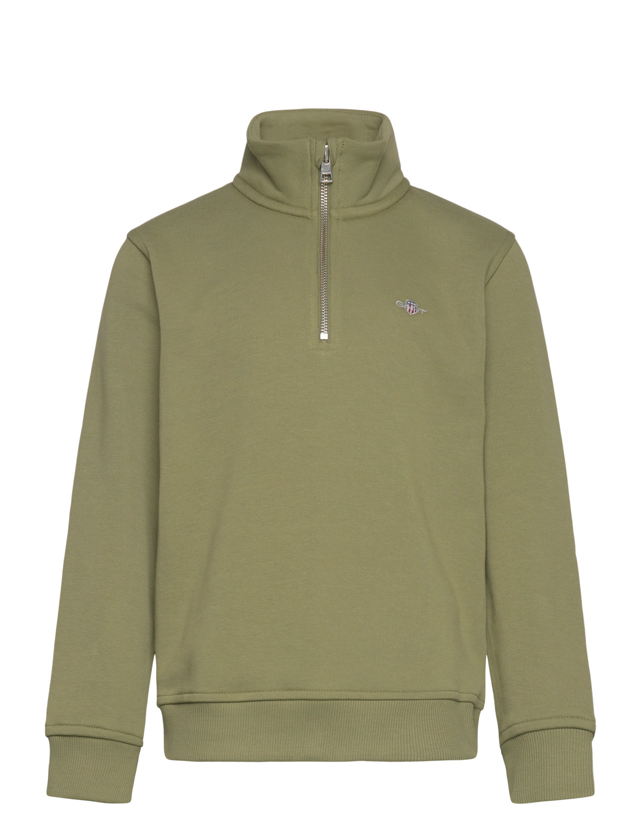 GANT Shield Half Zip Sweatshirt Grün - 134-140 - Kinder