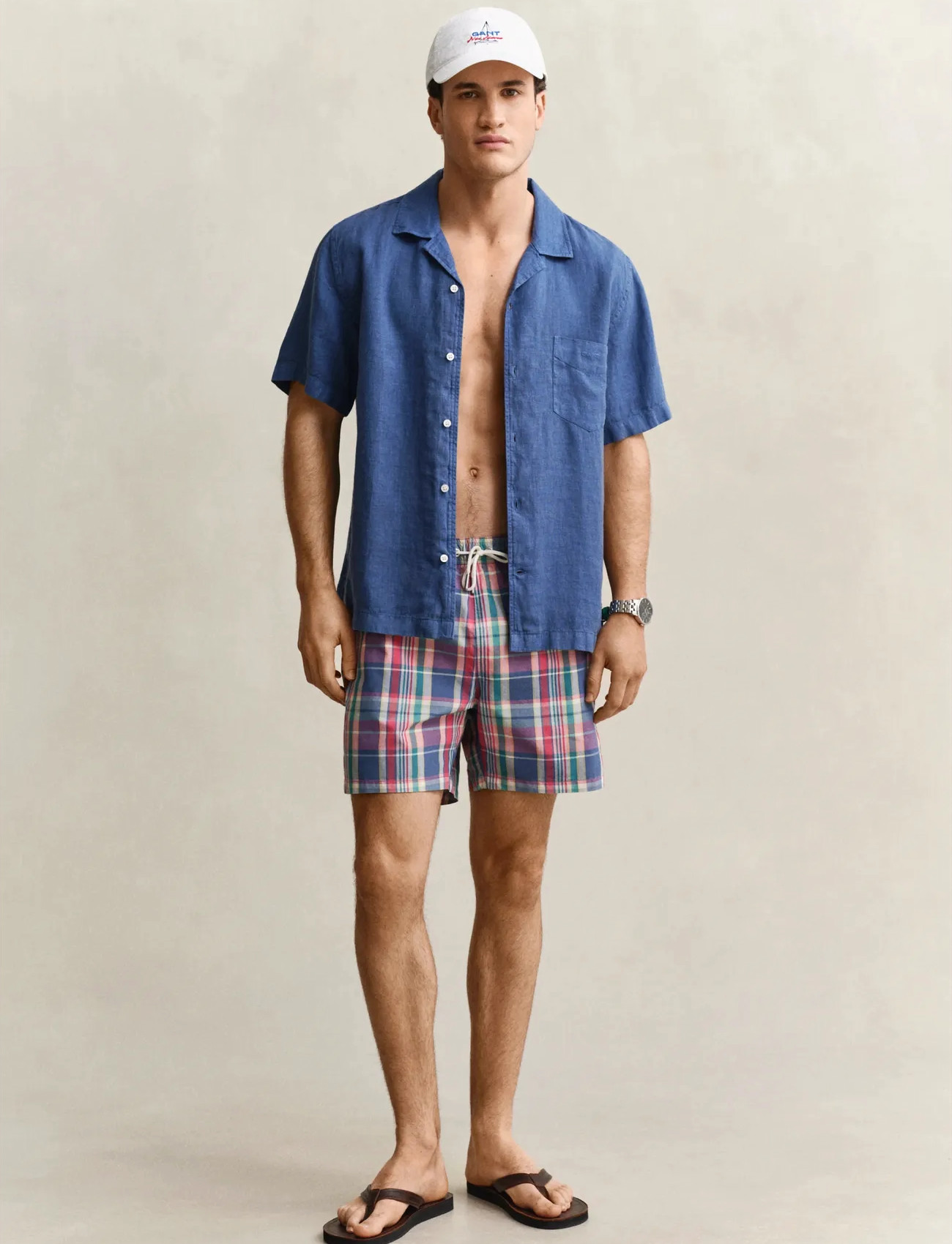 GANT Madras Check Swim Shorts, XL, Multi/patterned, Badetøj > Shorts, Herre