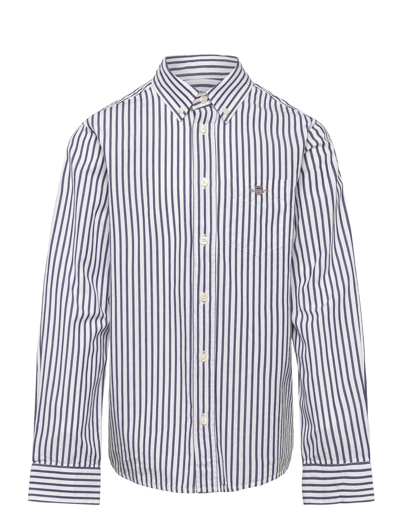 Striped Shield B.d Poplin Shirt Blue GANT