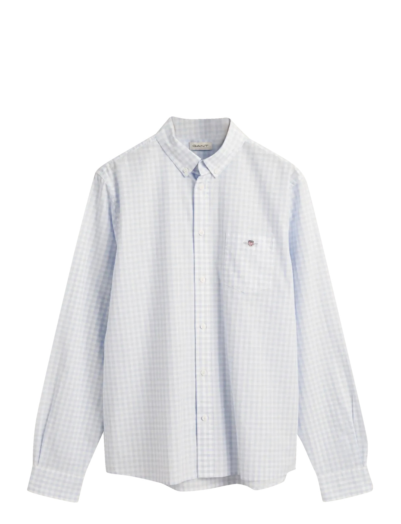 GANT Poplin Gingham Shield Shirt Blau - 176 - Kinder