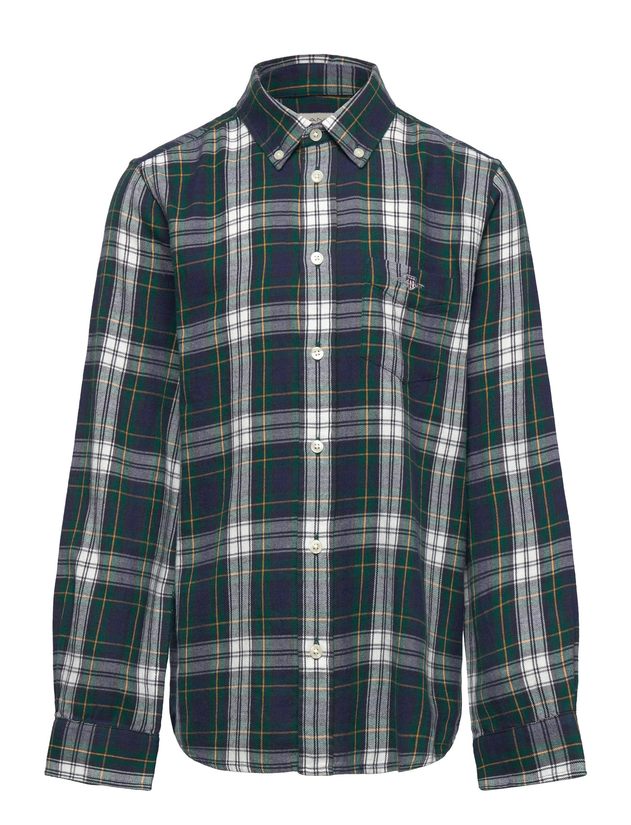 GANT Checked Flannel Bd Shirt Marinblå