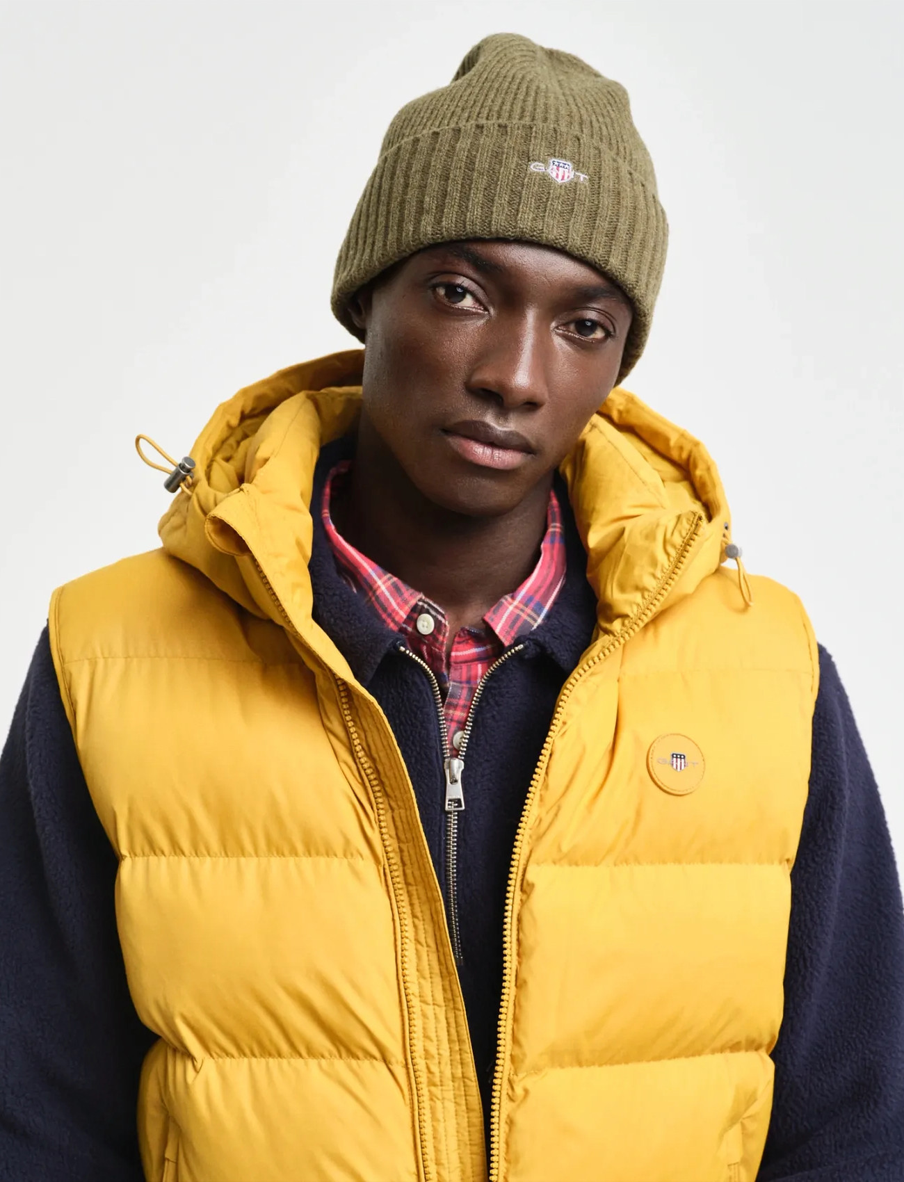 GANT Unisex. Shield Wool Beanie, One Size, Headwear, Khakigrün - Beanies, Männerswear