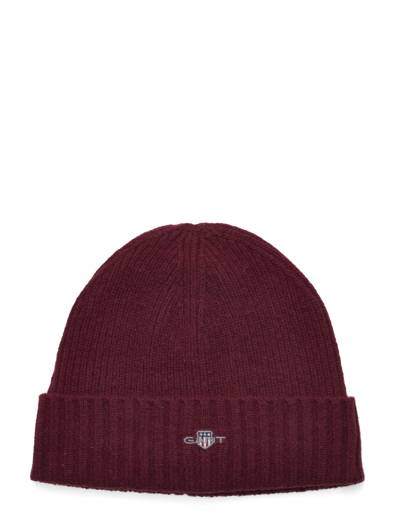 Unisex. Shield Wool Beanie Burgundy GANT