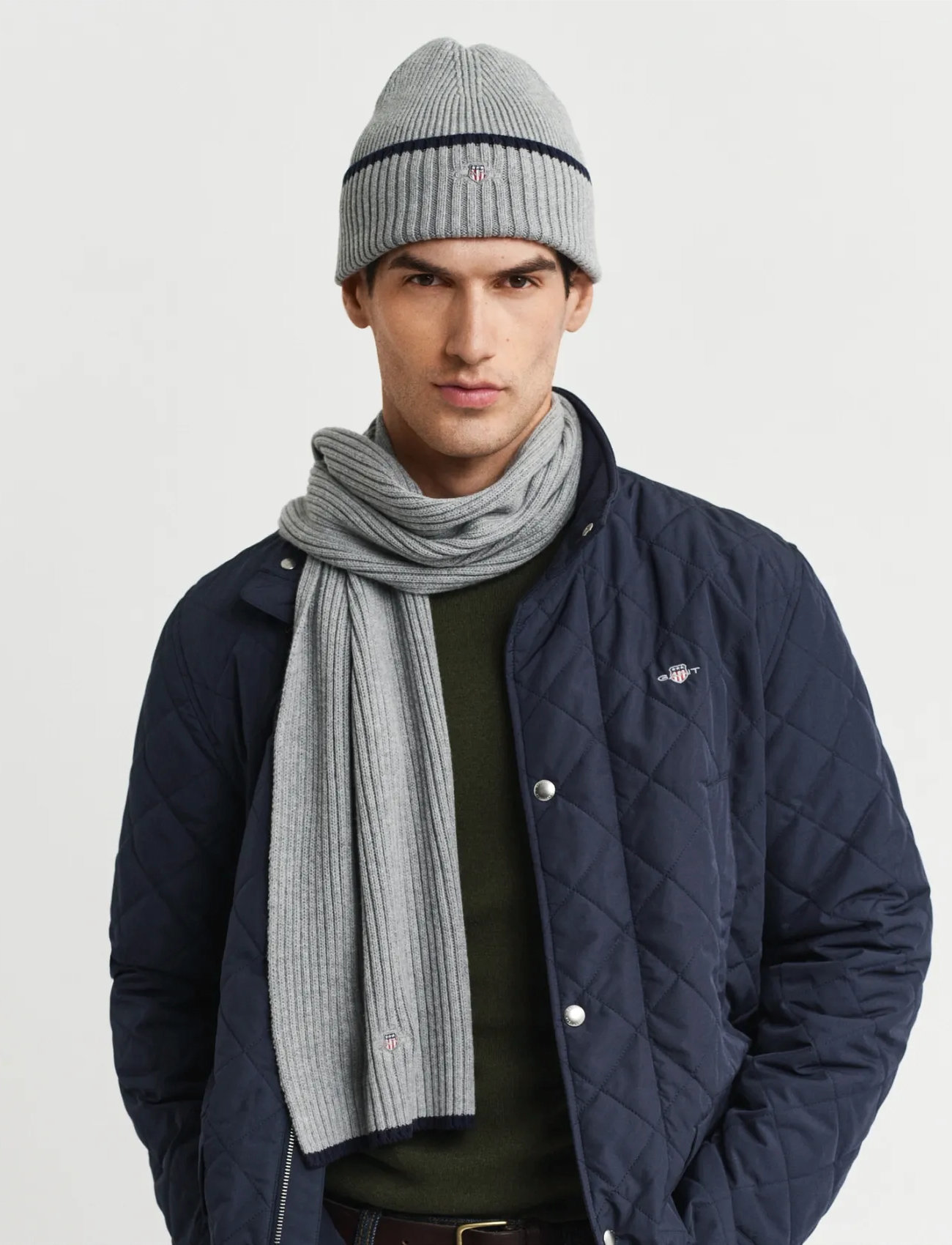 GANT Essential Gift Set, One Size, Grey, Hovedbeklædning > Huer, Herre