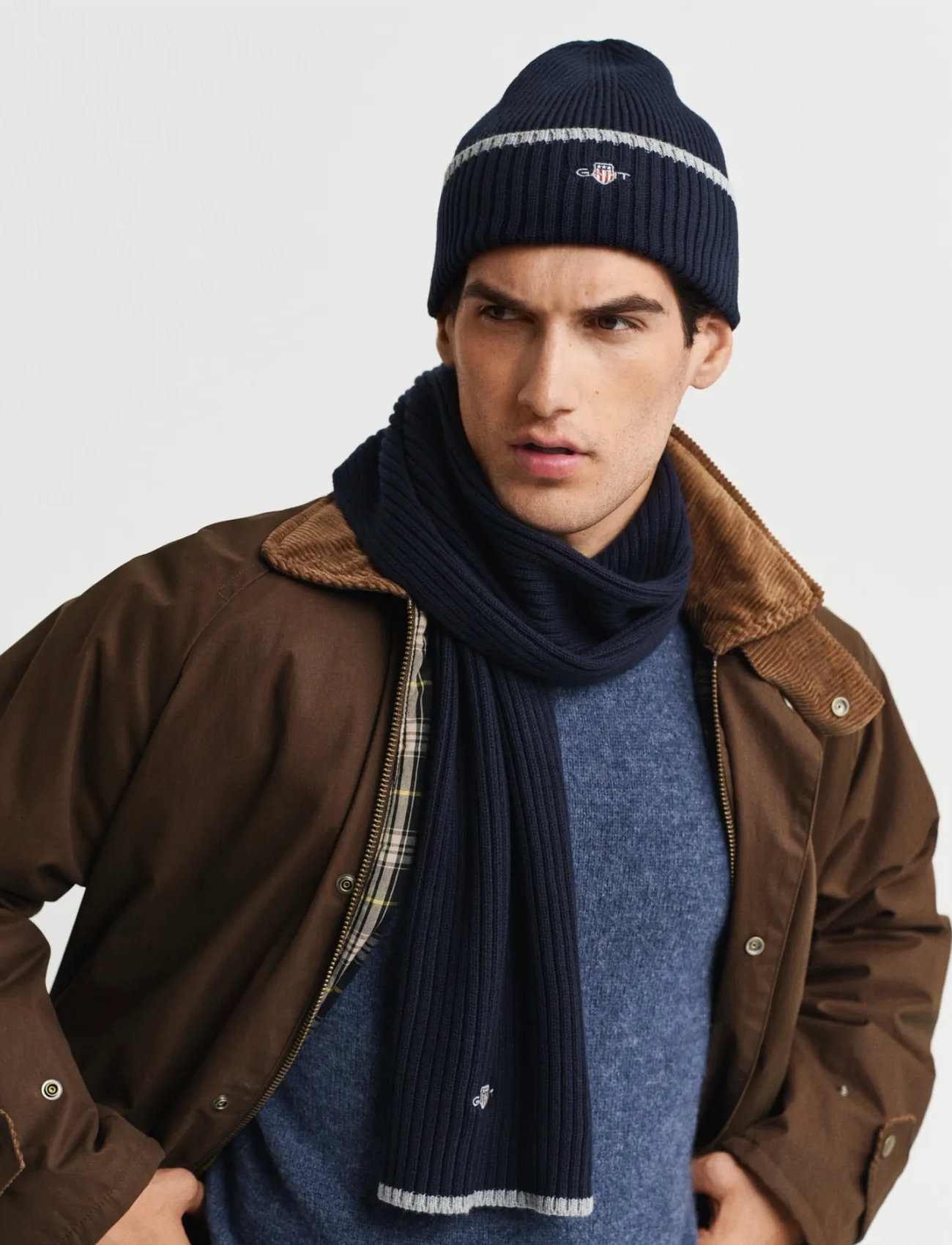 GANT Essential Gift Set, One Size, Navy, Hovedbeklædning > Huer, Herre
