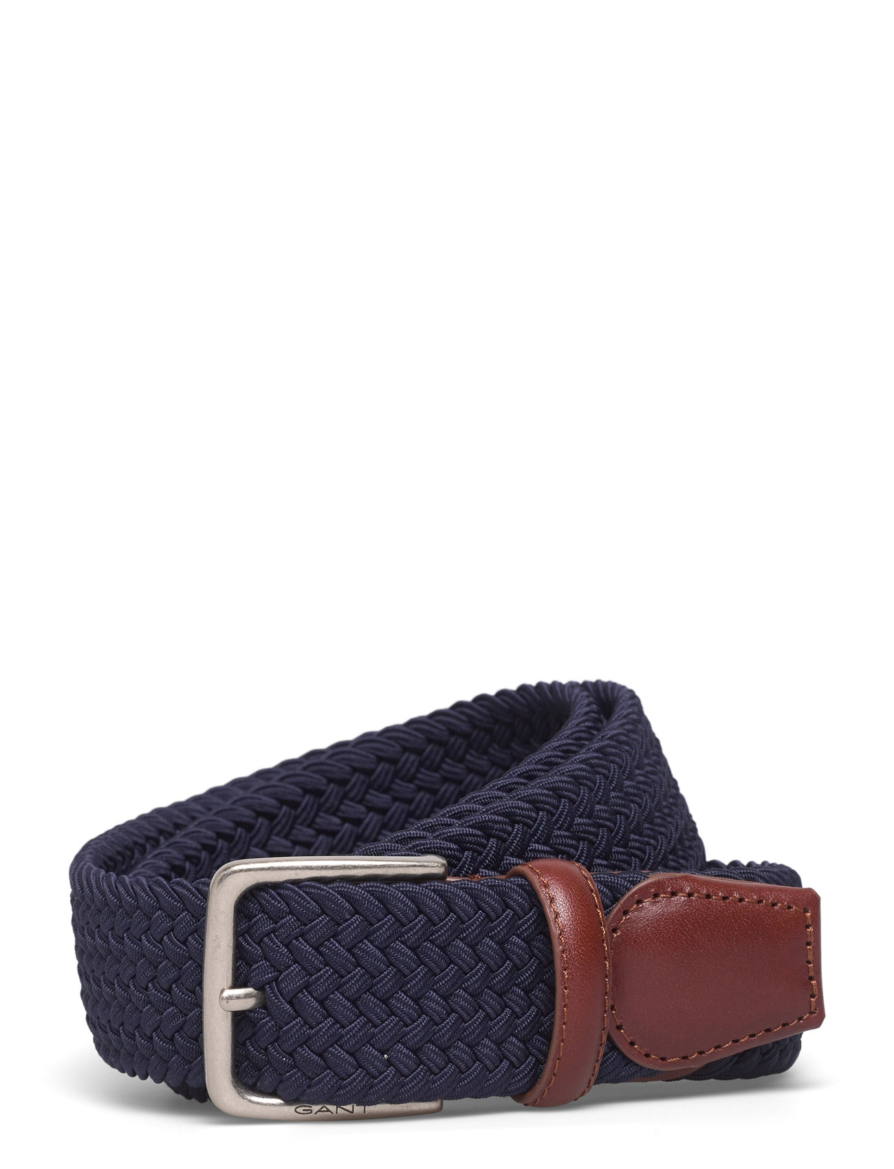 GANT Elastic Braided Belt, 105, Navy, Bælter > Flettet Bælte, Herre
