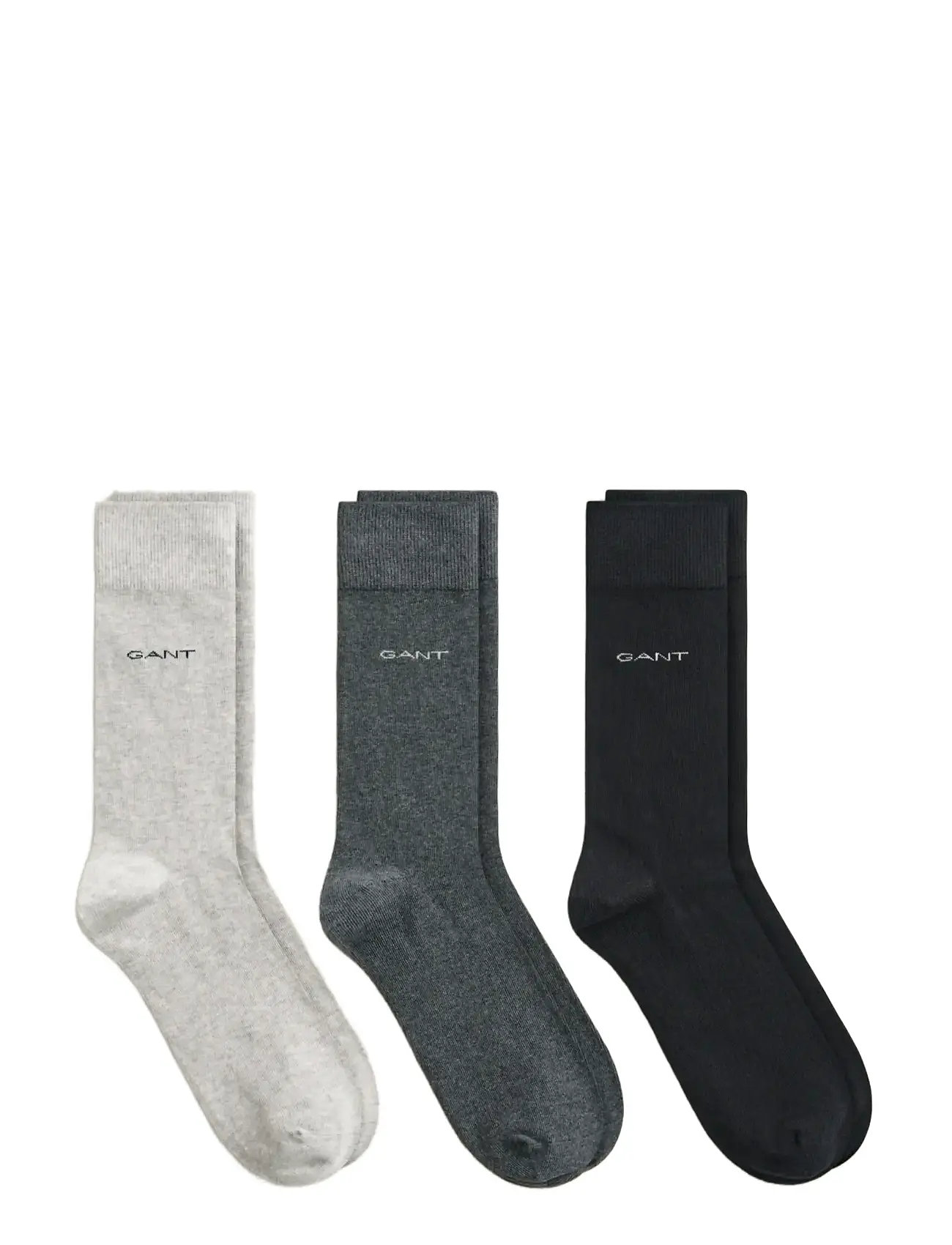 GANT 3-Pack Socks, 43-45, Grey, Sokker > Almindelige Sokker, Herre