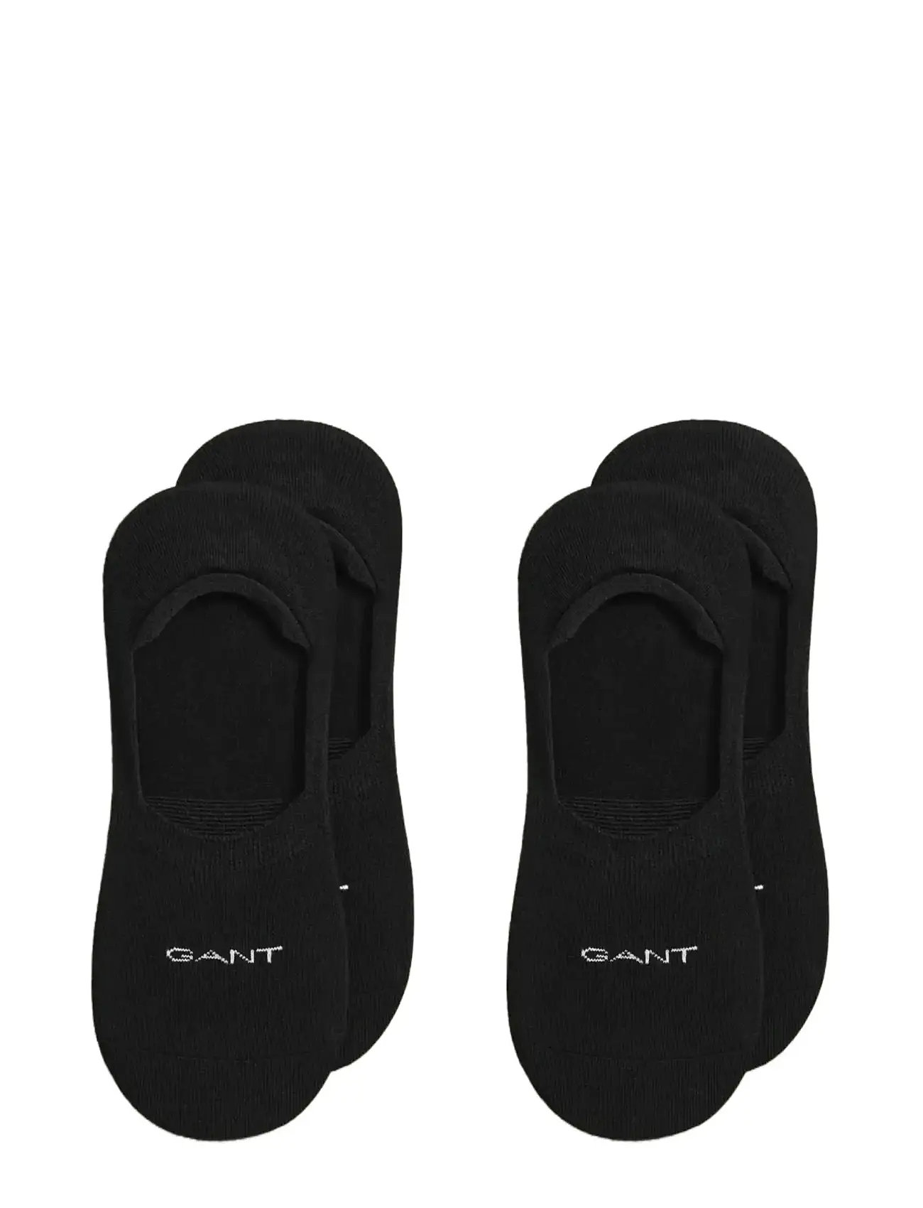 GANT Invisible Socks 2-Pack, 43-45, Black, Sokker > Ankelstrømper, Herre