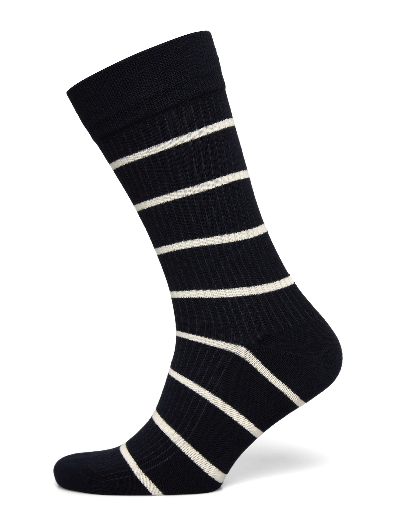 GANT Striped Rib Socks, 43-45, Navy, Sokker > Almindelige Sokker, Herre