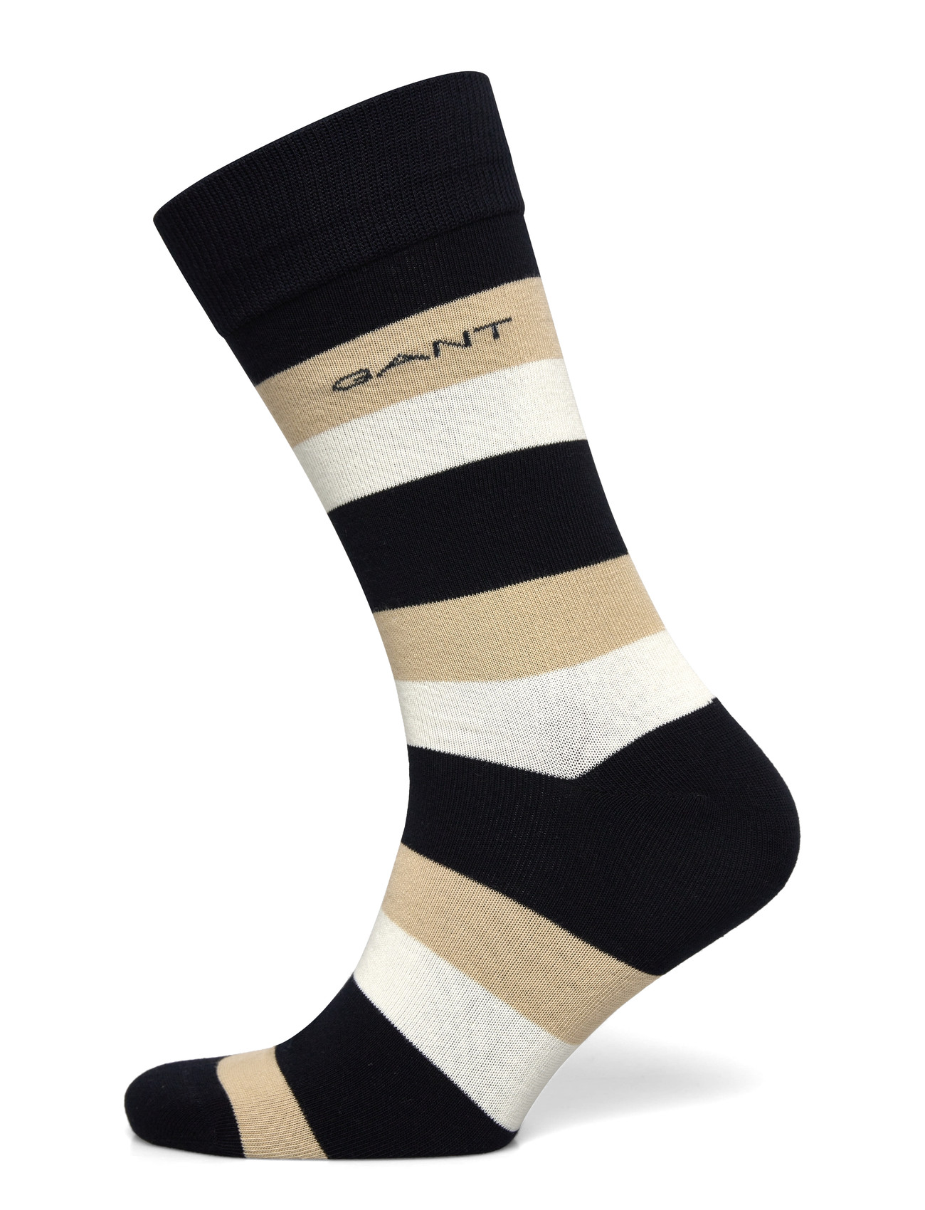 GANT Rugger Striped Socks, 40-42, Beige, Sokker > Almindelige Sokker, Herre
