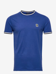 GANT - D2, TIGER BADGE SS T-SHIRT - basic t-shirts - college blue - 0