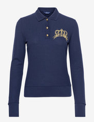 D1. CROWN EMBROIDERY POLO PIQUE - EVENING BLUE