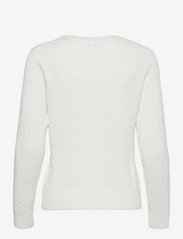 GANT - CABLE C NECK - sweaters - eggshell - 1