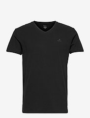 GANT - V-NECK T-SHIRT 2-PACK - basic t-shirts - black - 2