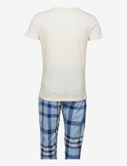 GANT - TARTAN FLANNEL PJ PANTS AND T GB - pyjamasetit - capri blue - 1
