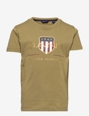 GANT - ARCHIVE SHIELD SS T-SHIRT - t-shirt à manches courtes avec motif - utility green - 0