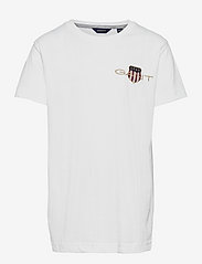 GANT - ARCHIVE SHIELD EMB SS T-SHIRT - pattern short-sleeved t-shirt - white - 0