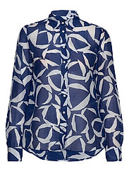 D1. Crescent Bloom Co Silk Shirt (Olive Green) (980 kr GANT CRESCENT BLOOM - Skjorte - crisp blue