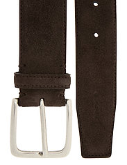 GANT - CLASSIC SUEDE BELT - classic belts - dark brown - 1