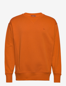 D1. ICON G ESSENTIAL C-NECK SWEAT - clothing - golden orange