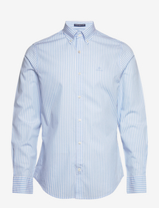 SLIM BROADCLOTH STRIPE BD - casual overhemden - capri blue