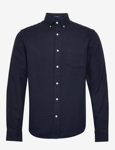 D1. REG UT HERRINGBONE SHIRT - basic overhemden - evening blue