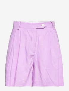 D2. STRETCH LINEN SHORTS - chino shorts - crocus purple