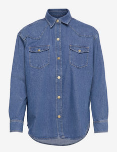 D1. RELAXED DENIM SHIRT - long-sleeved shirts - indigo