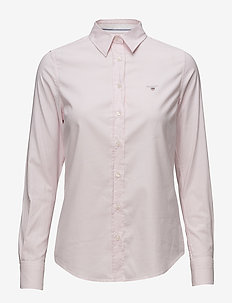 STRETCH OXFORD BANKER SHIRT - long-sleeved shirts - light pink